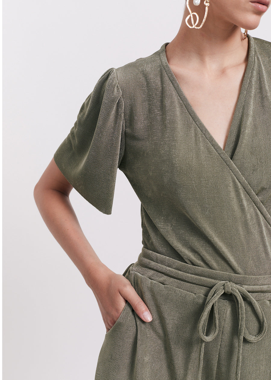 The wrap bodysuit | Olive