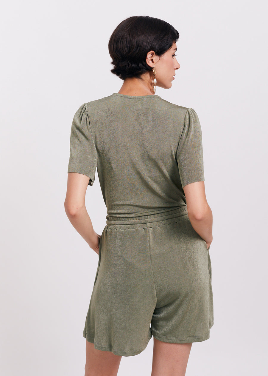 The wrap bodysuit | Olive