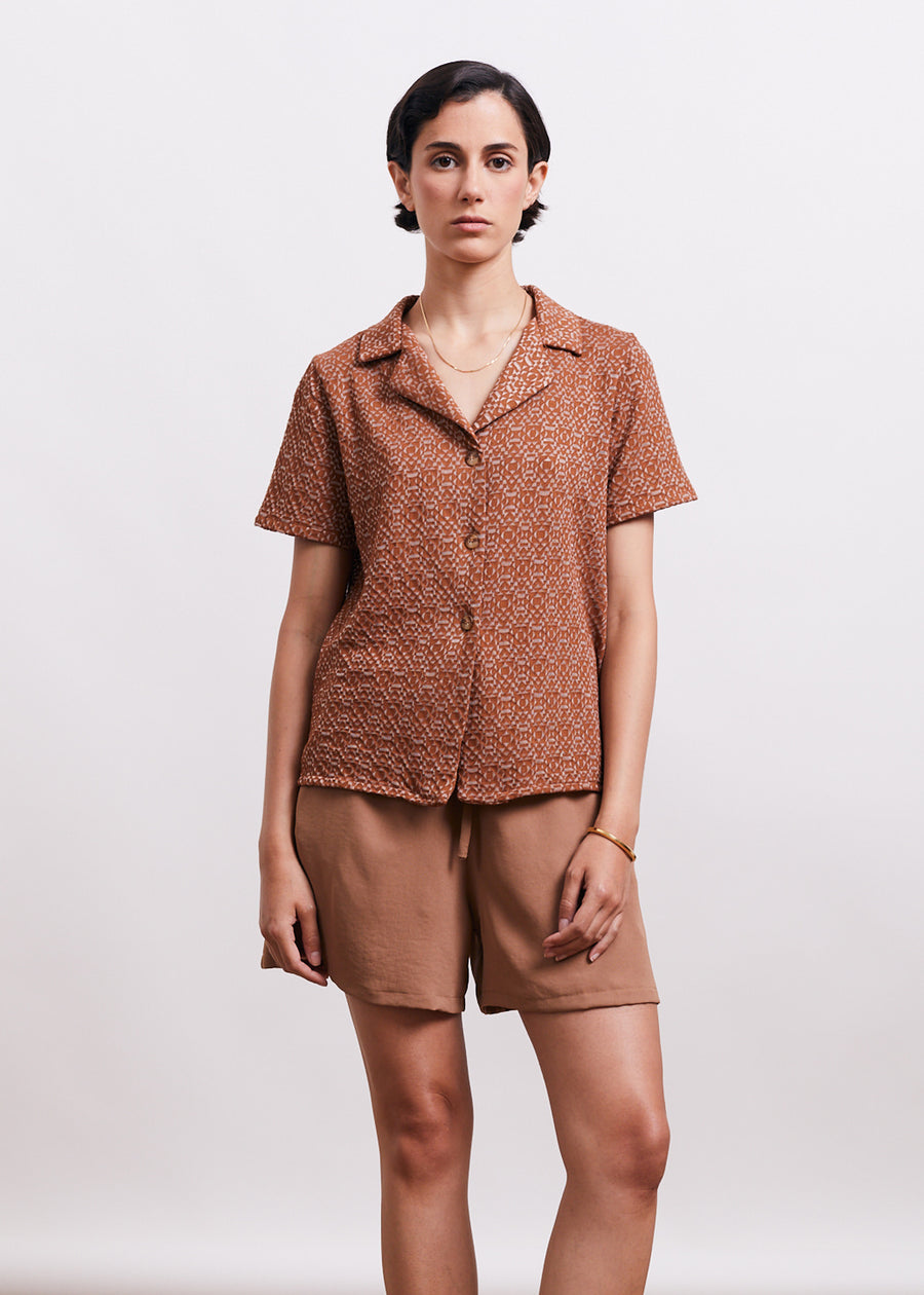 Edie shirt | Terracotta