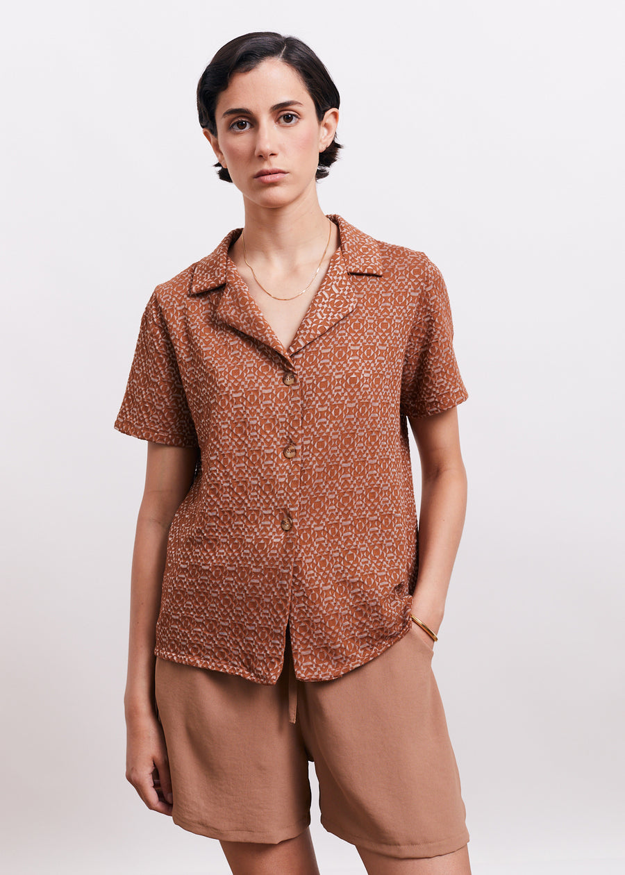 Edie shirt | Terracotta