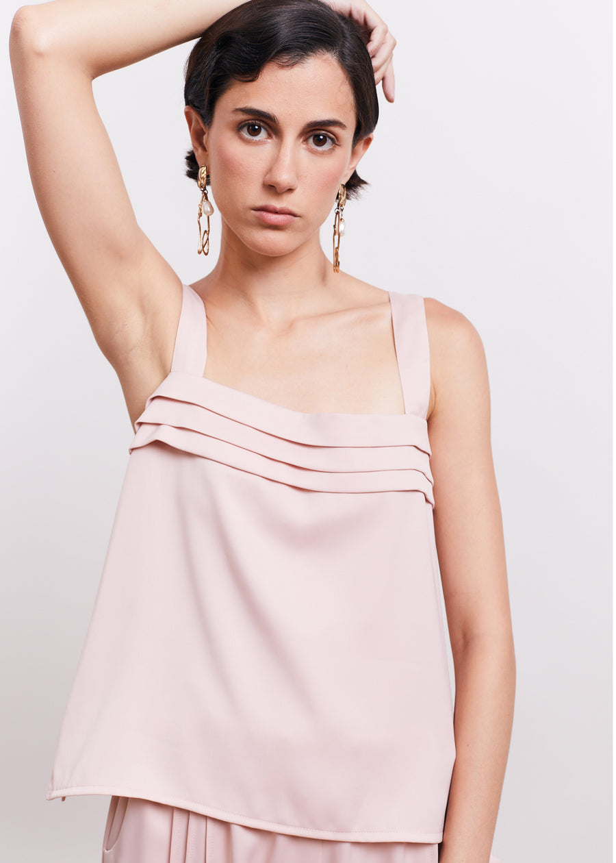 Camille top | Powder pink