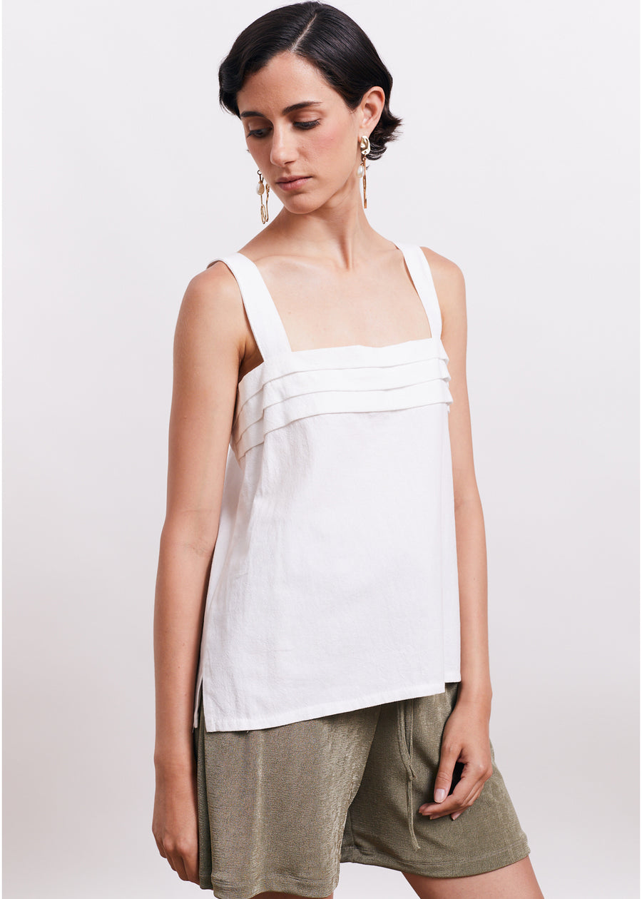 Camille top | White