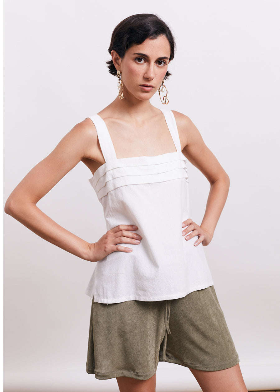 Camille top | White