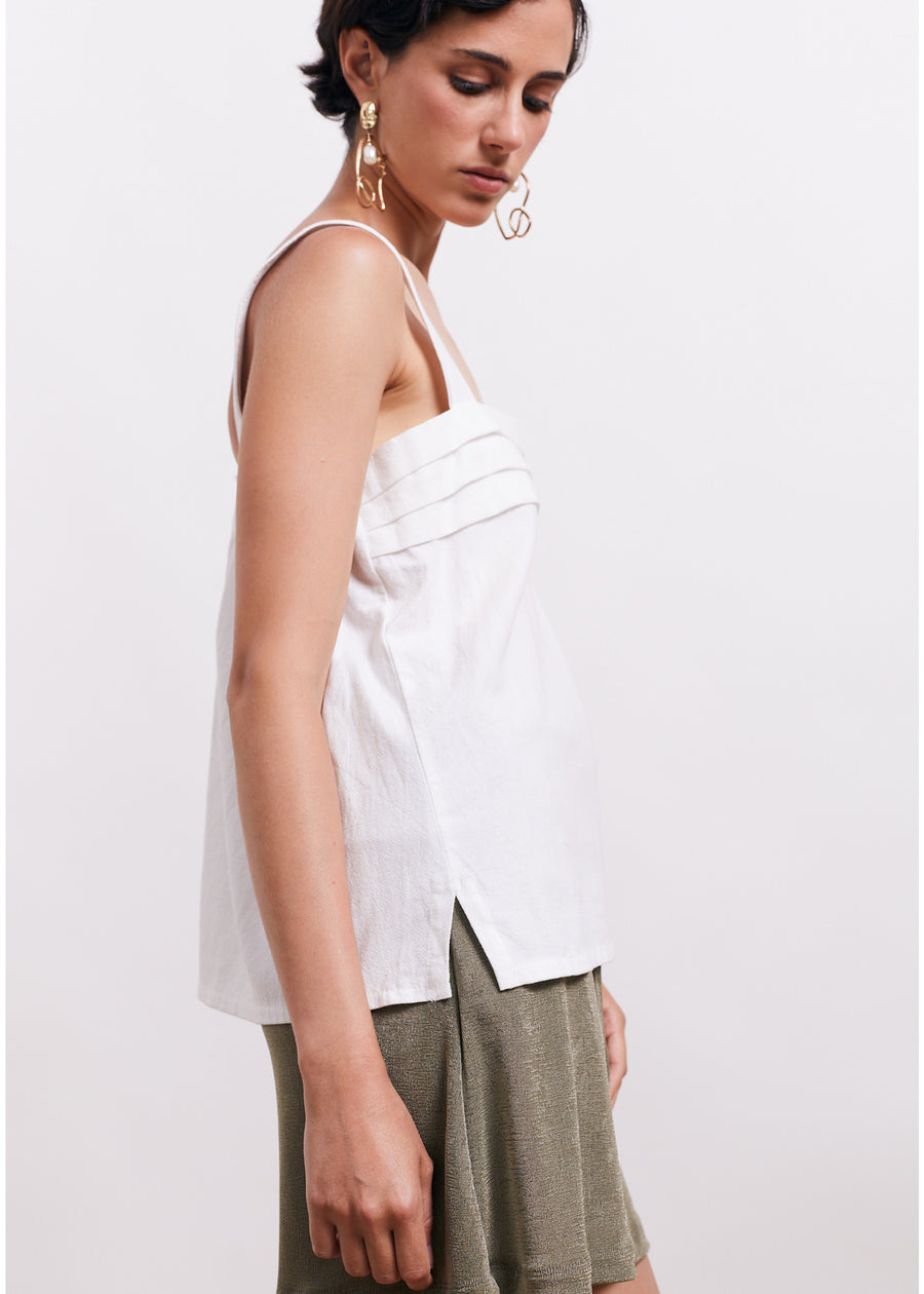 Camille top | White