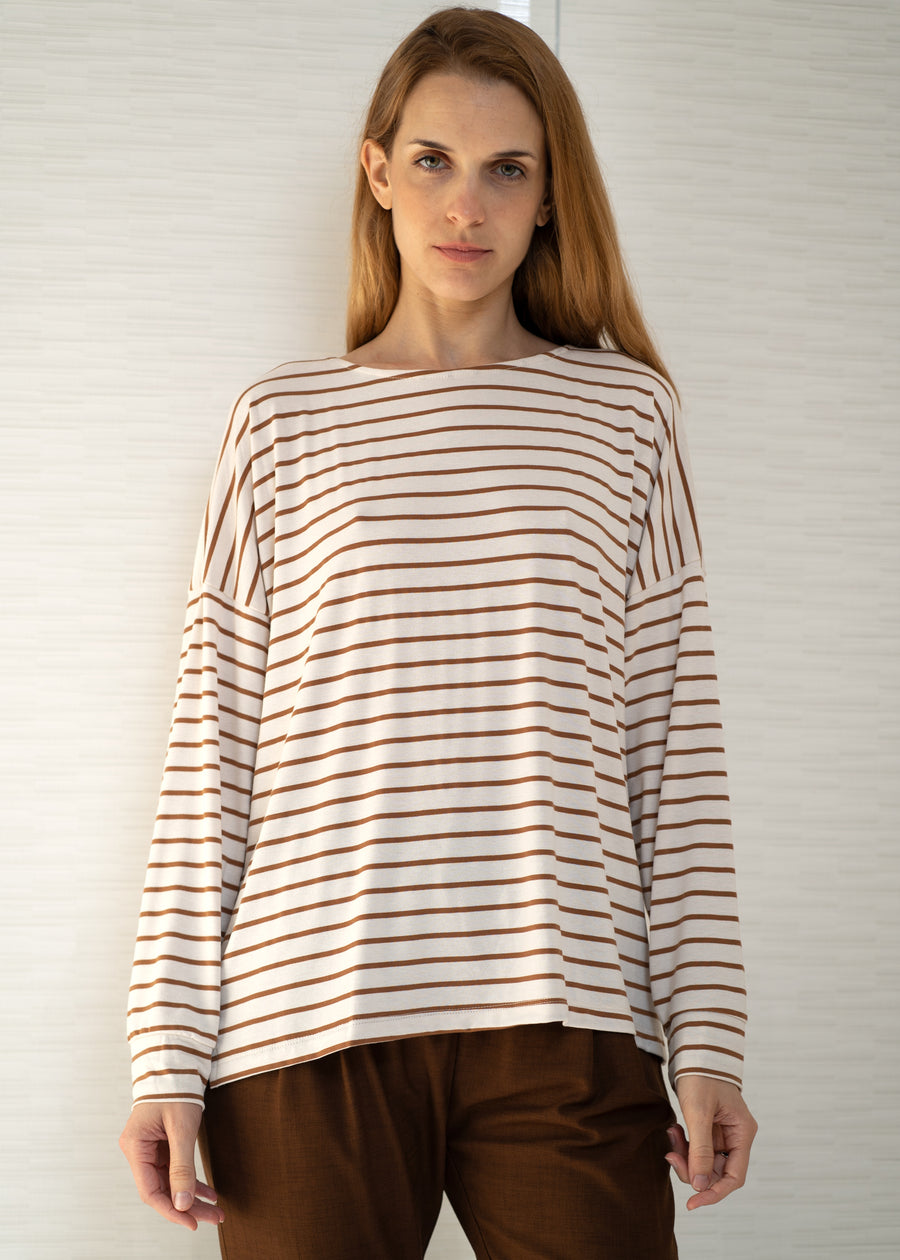 Marian shirt | Caramel stripes