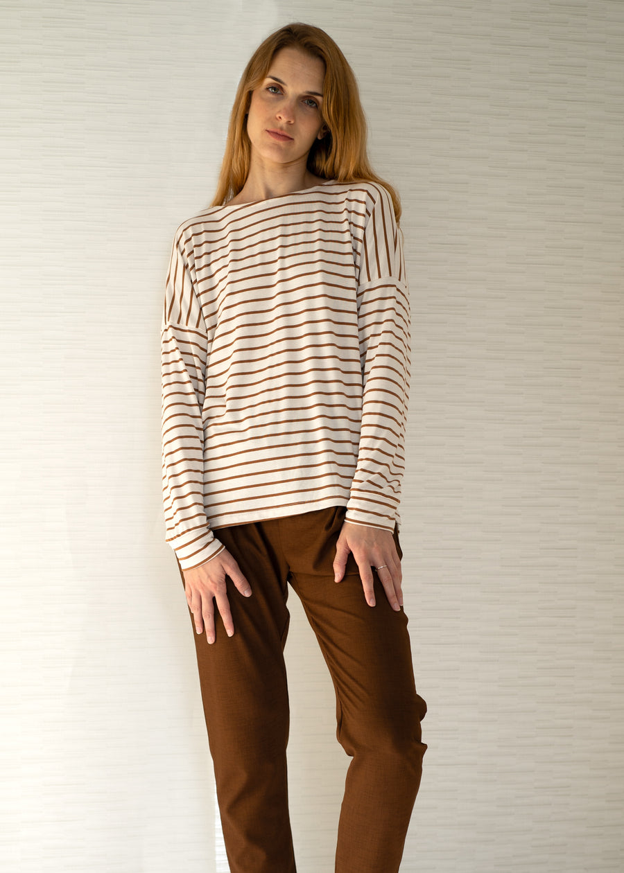 Marian shirt | Caramel stripes